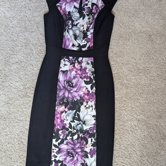 WHBM Purple Floral Panel Dress - Picture 3 of 5